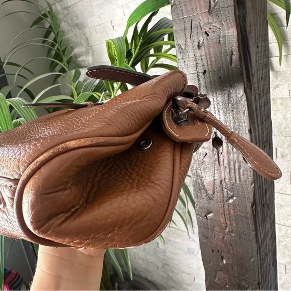 DOONEY & BOURKE Brown Tan Leather “All Weather Satchel” Vintage Handbag - Picture 14 of 15
